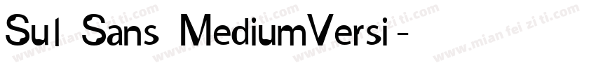 Sul Sans MediumVersi字体转换